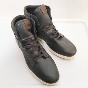 Levi's Deep Navy Blue Synthetic Leather High Top Lace-Up Men's Shoes Size 12